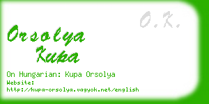 orsolya kupa business card